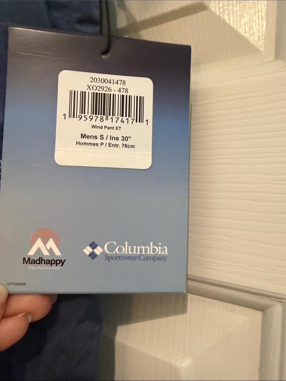 Mad Happy x Columbia Men’s Navy Outdoor Pants - Columbia small NWT - Picture 2 of 5